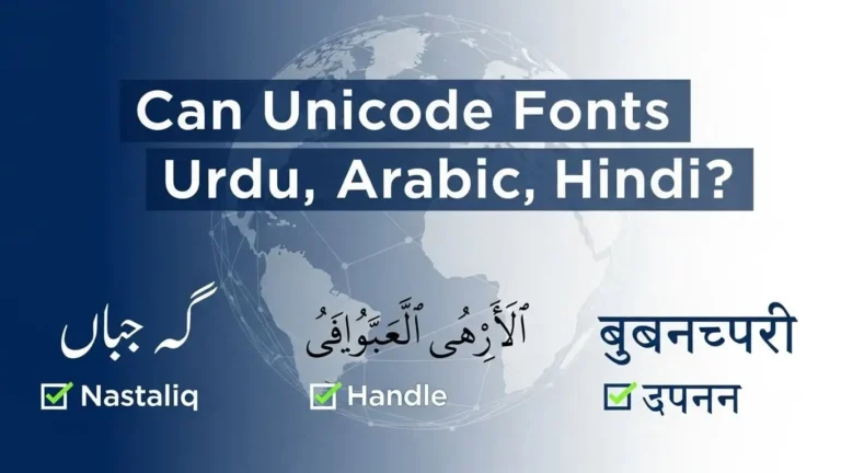 Can Unicode Fonts Handle Urdu, Arabic, Hindi