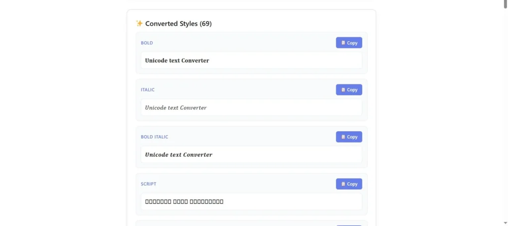 Step 2: Choose a Unicode style or leave the default.